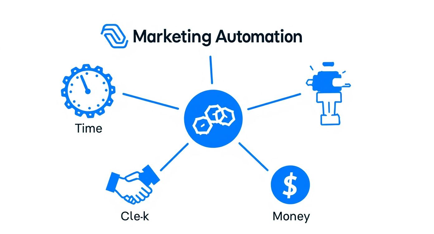 Infographic about what is marketing automation