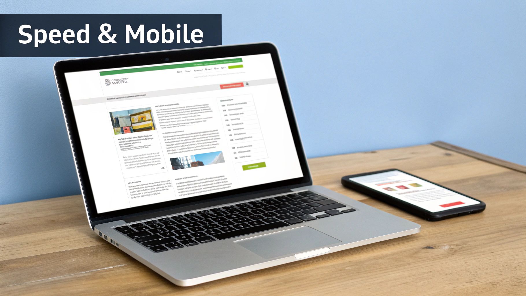 A person working on a laptop with code and analytics graphs in the background, representing technical SEO.