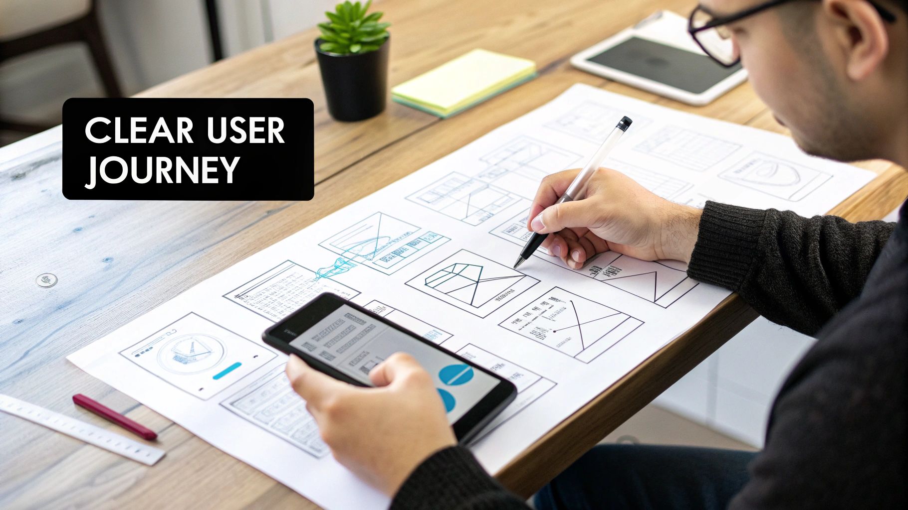 Attorney browsing a well-structured legal website