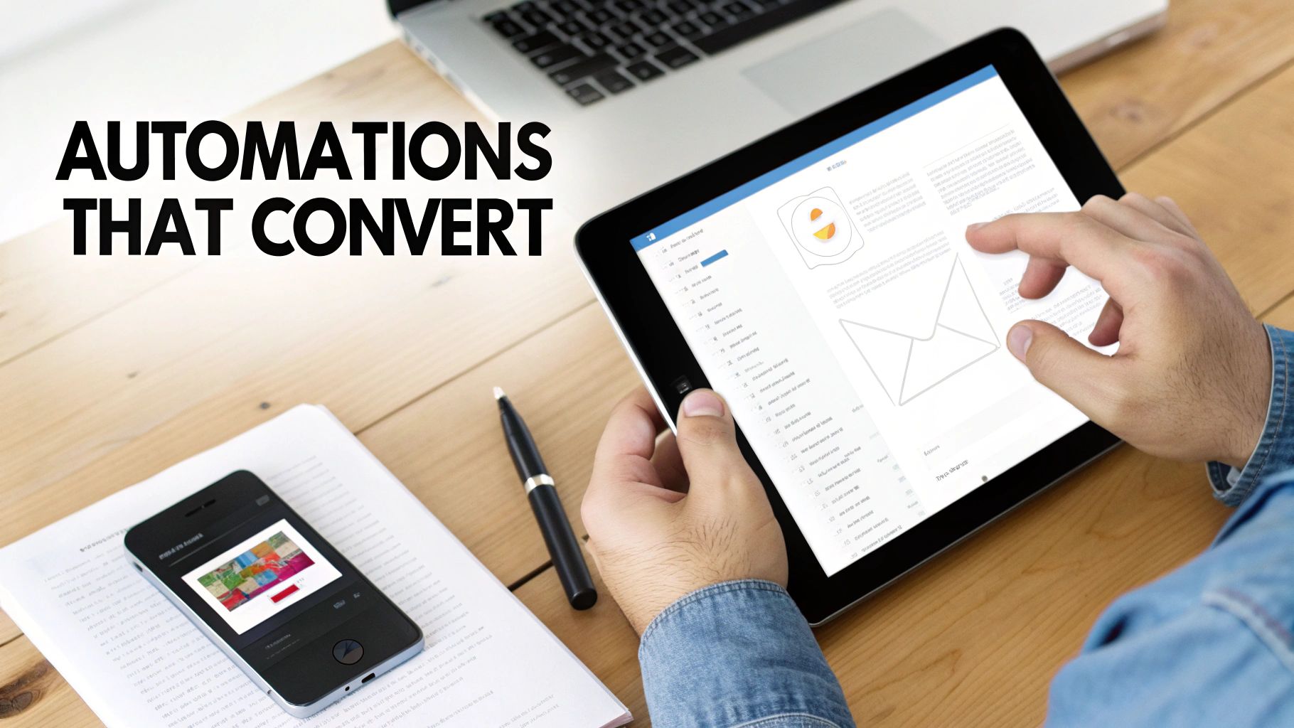 Two people collaborating on a computer screen displaying charts and graphs