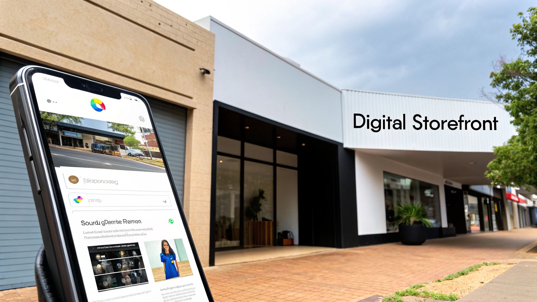 Screenshot of the Google Business Profile interface, showing options for managing a business listing.