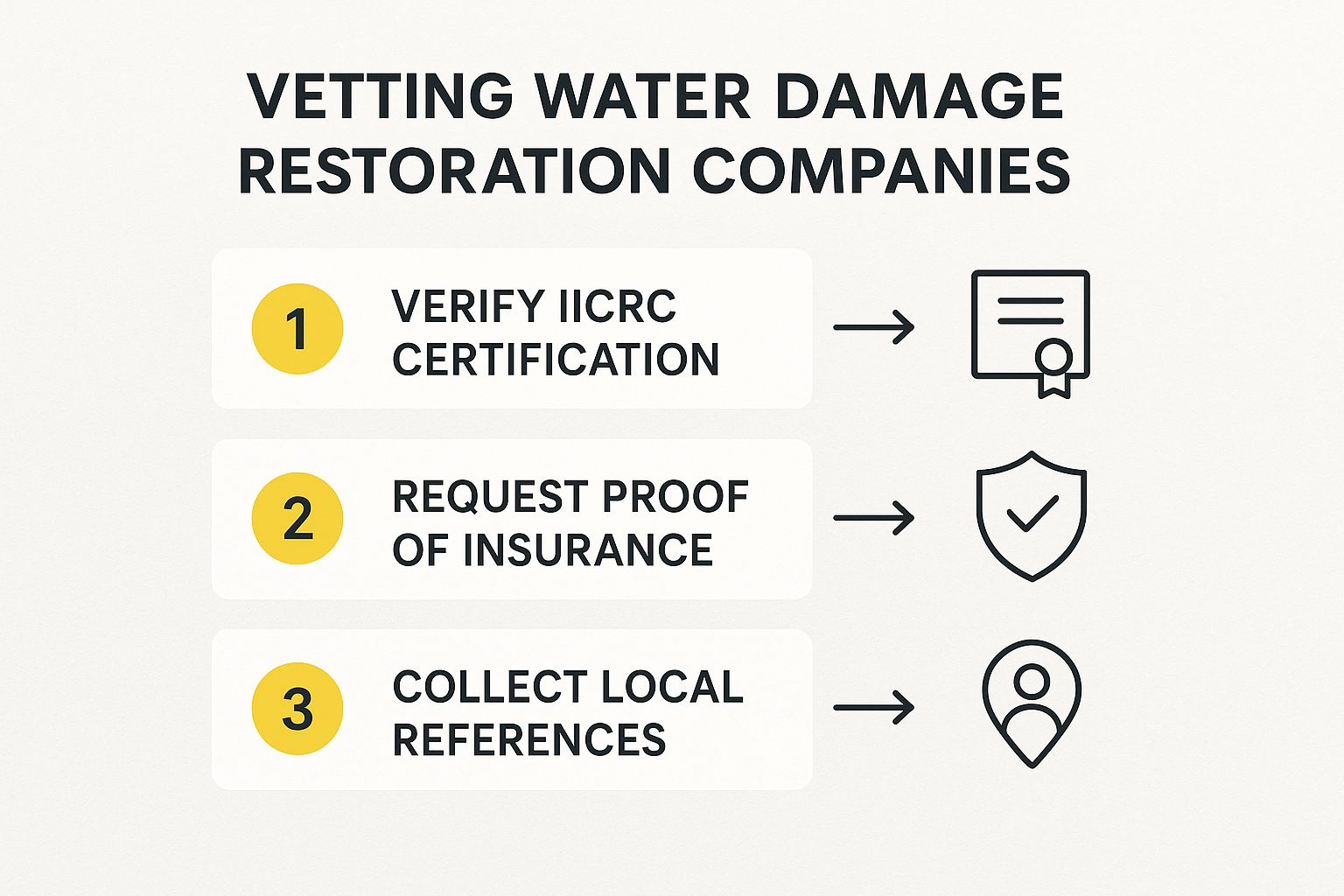 Infographic about water damage restoration service near me