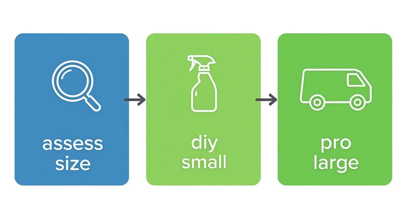 Infographic about attic mold removal