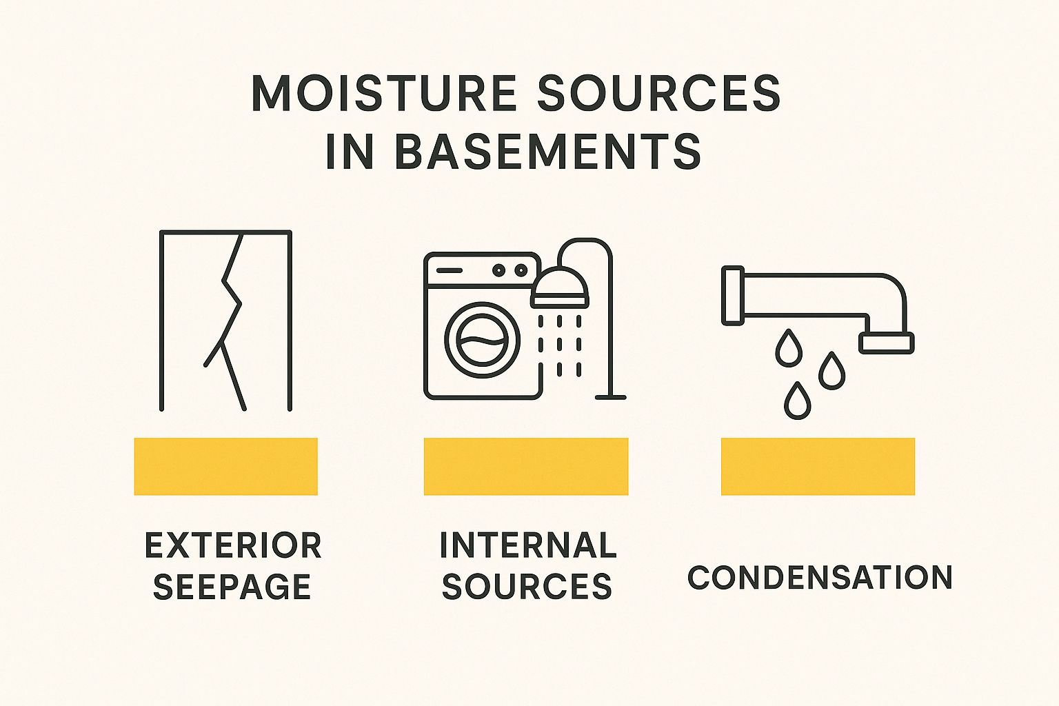 Infographic about basement dehumidification