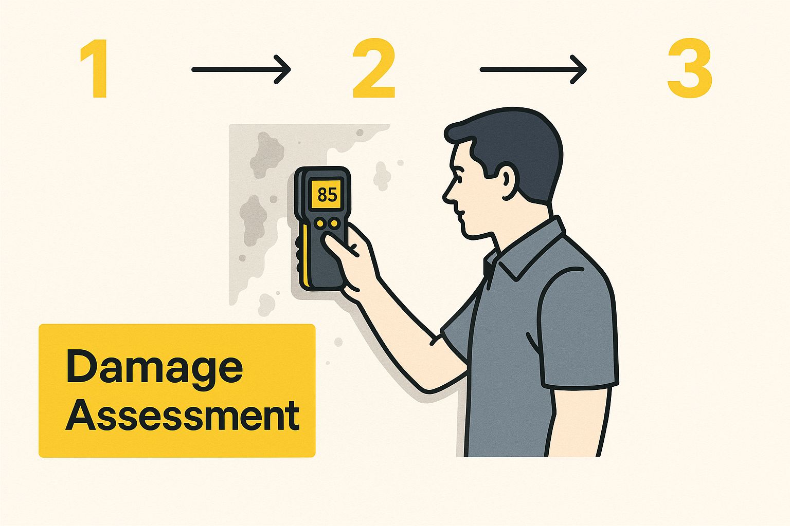 Infographic about water damage restoration