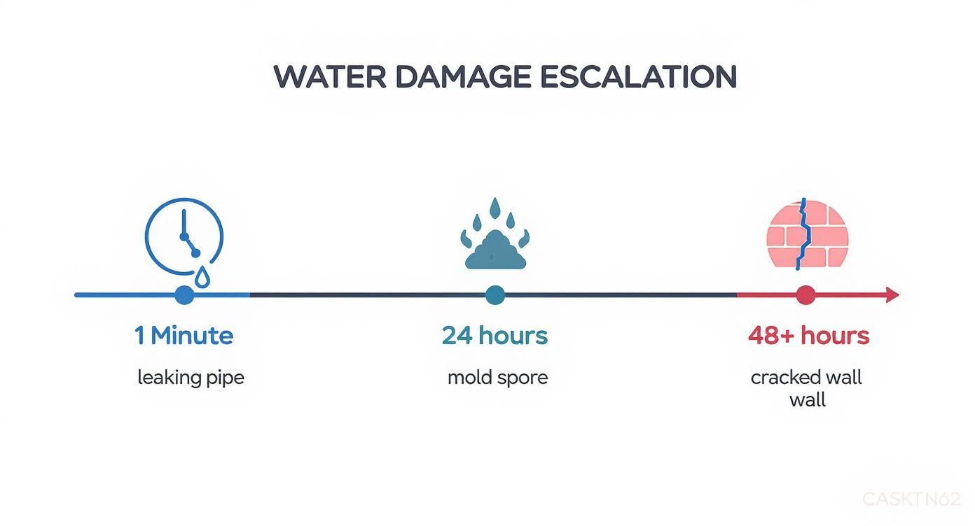 Infographic about emergency water extraction services