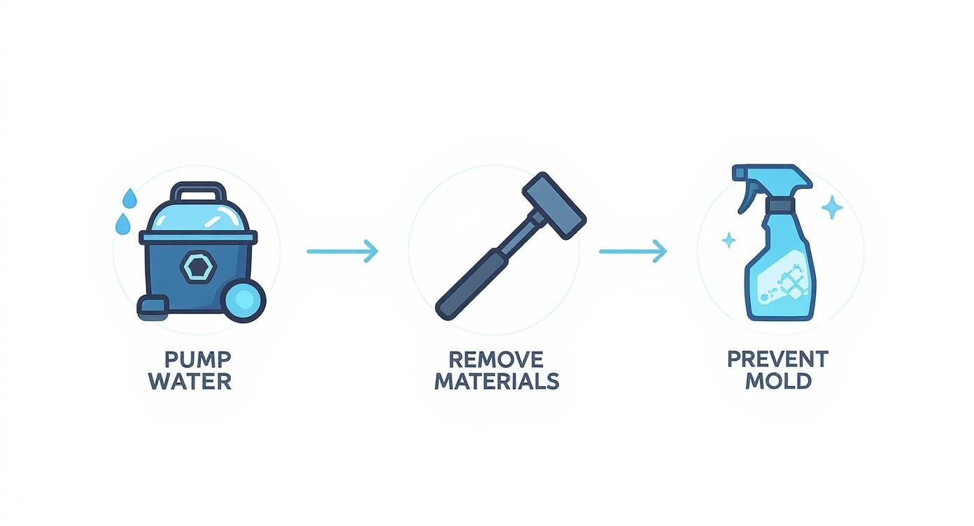 Infographic about emergency water cleanup