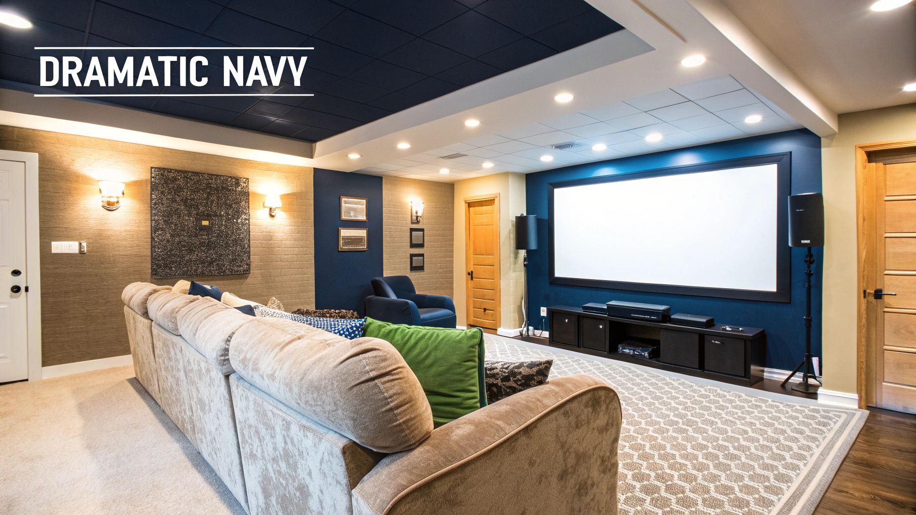 Paint Colors For Toronto Basements: Brighten Your Space In 2025 Deep Navy And Blue Tones