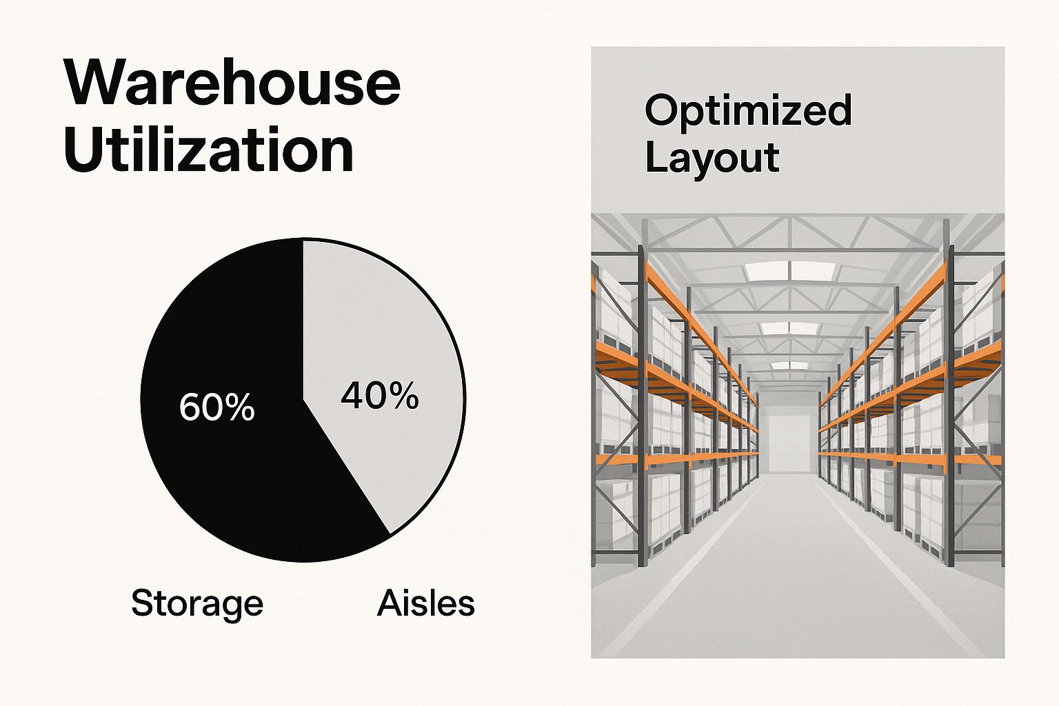 Infographic about warehousing and distribution