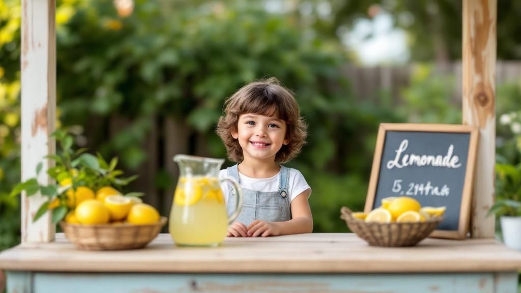 Lemonade Stand and Food Items