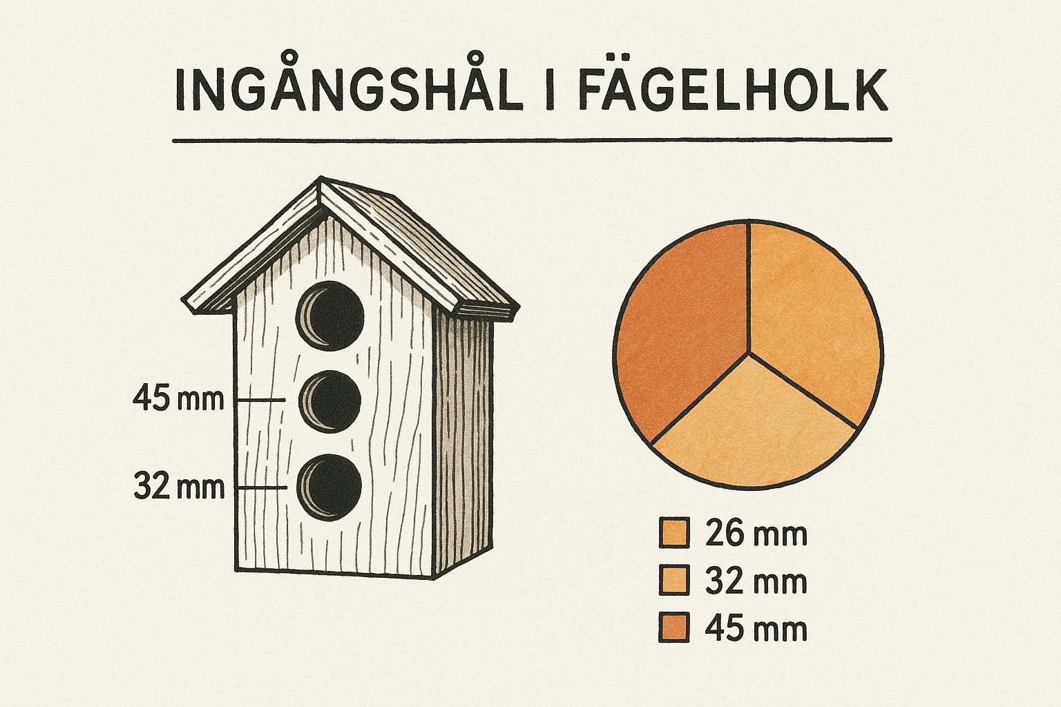 Infographic about hål till fågelholk