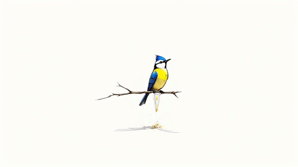 Blåmes (Cyanistes caeruleus)