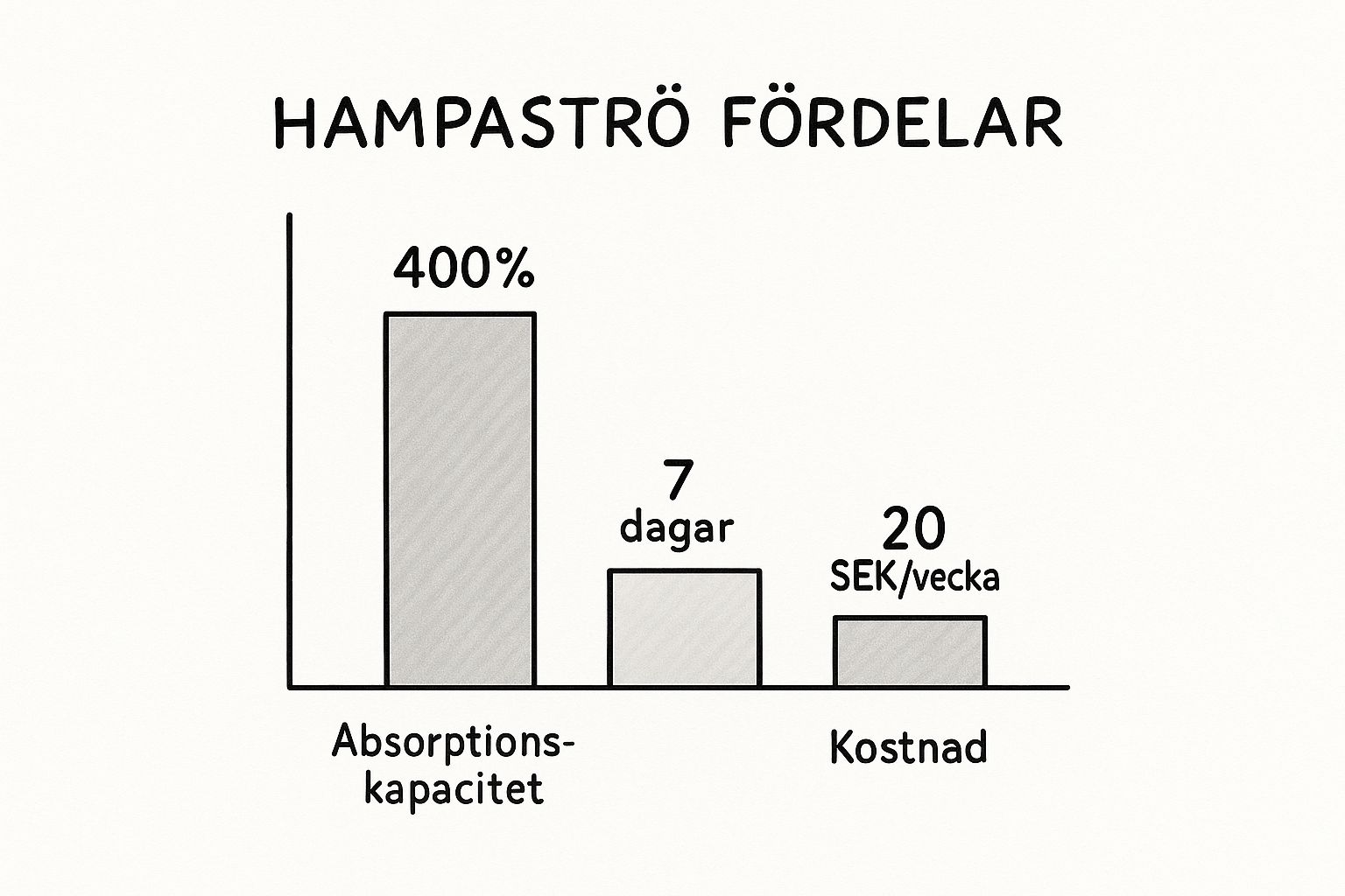 Infographic about hampaströ till höns
