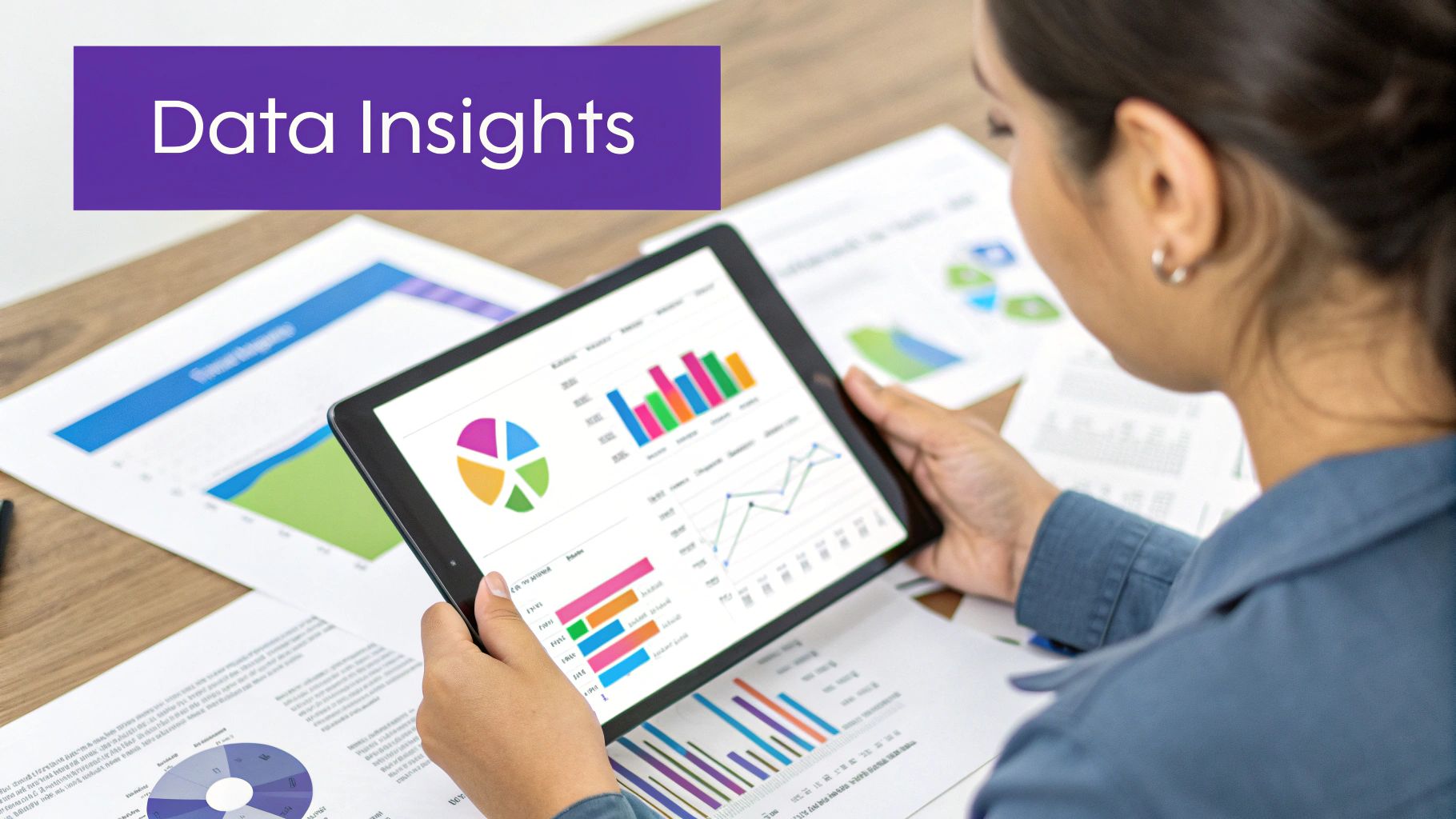 A person analyzing charts and graphs on multiple computer screens, representing data analysis for decision making.