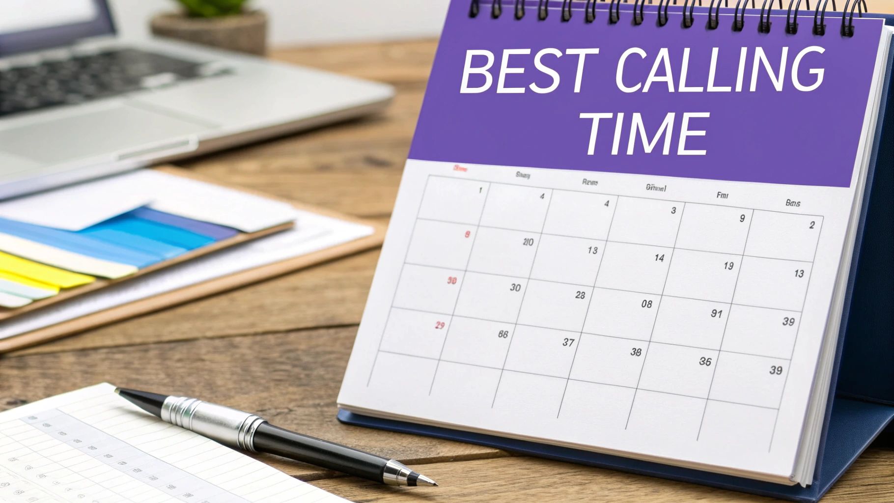 Infographic showing key data about the best times to cold call