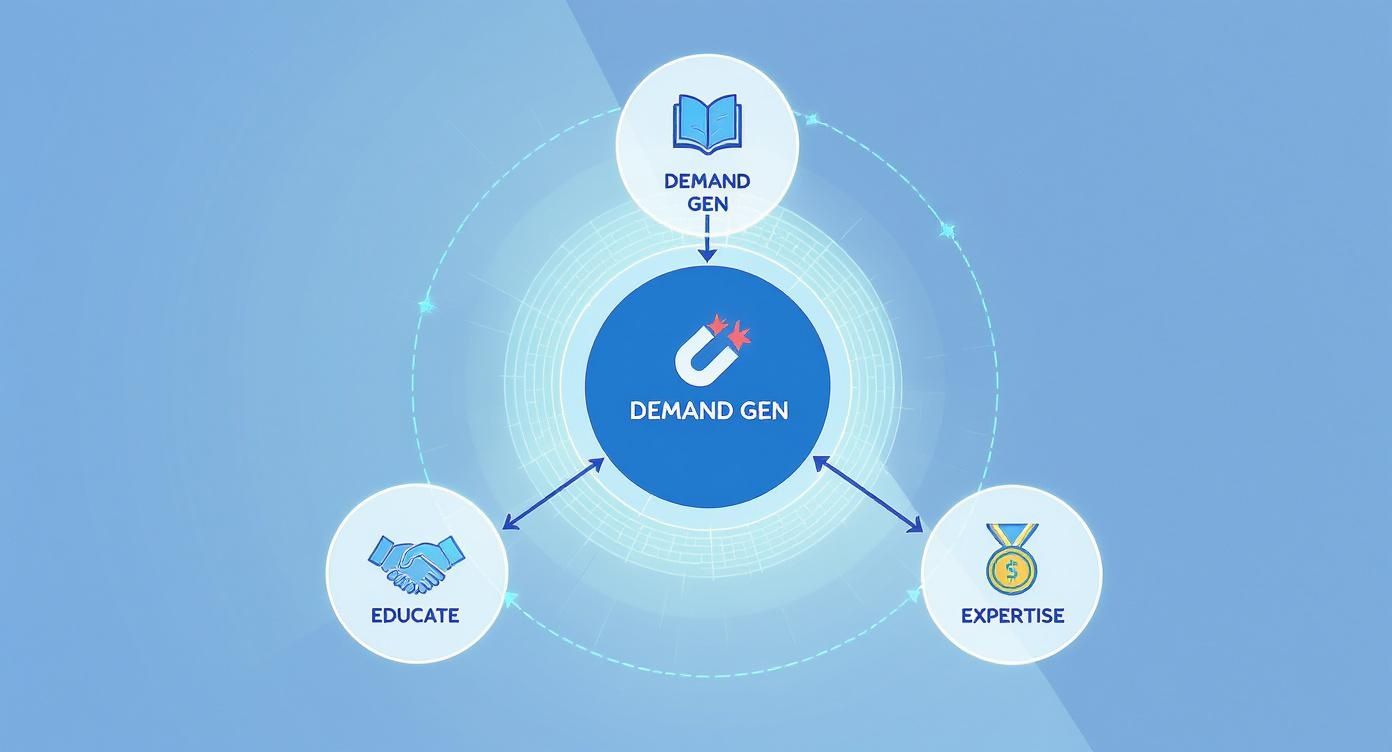 Infographic about what is demand generation marketing
