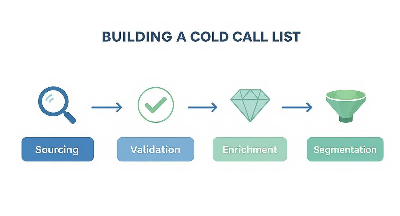 Infographic about cold call lists