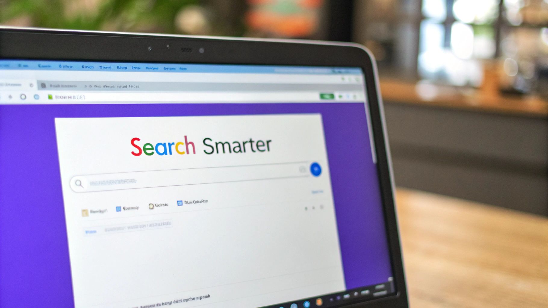 A magnifying glass over a computer screen showing search results, symbolizing digital investigation.