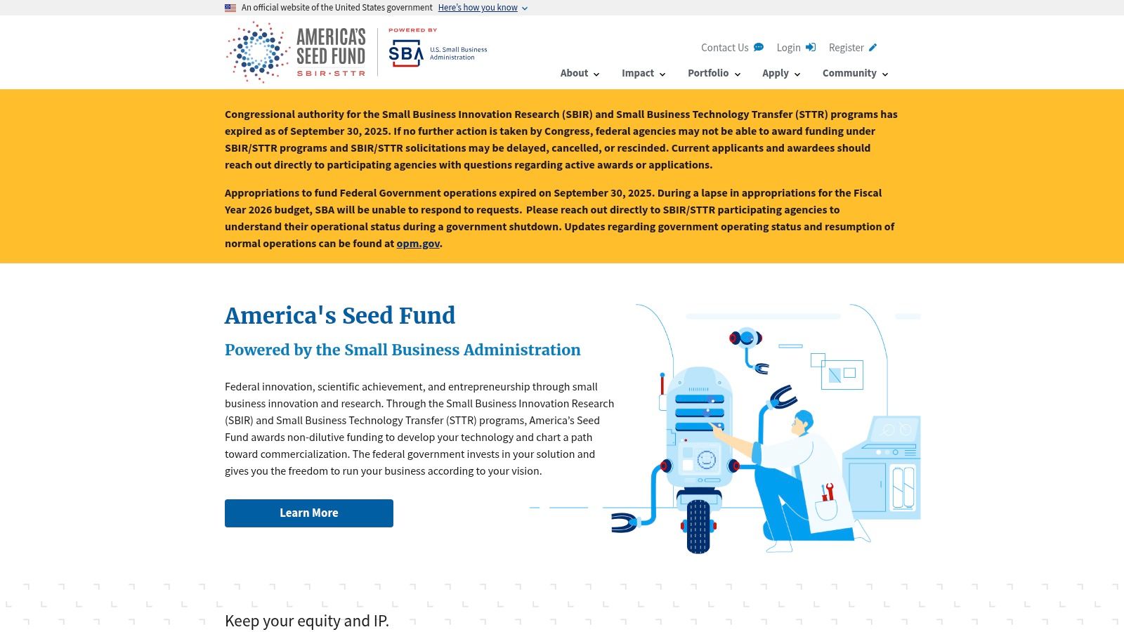 SBIR.gov (US SBIR/STTR Programs)
