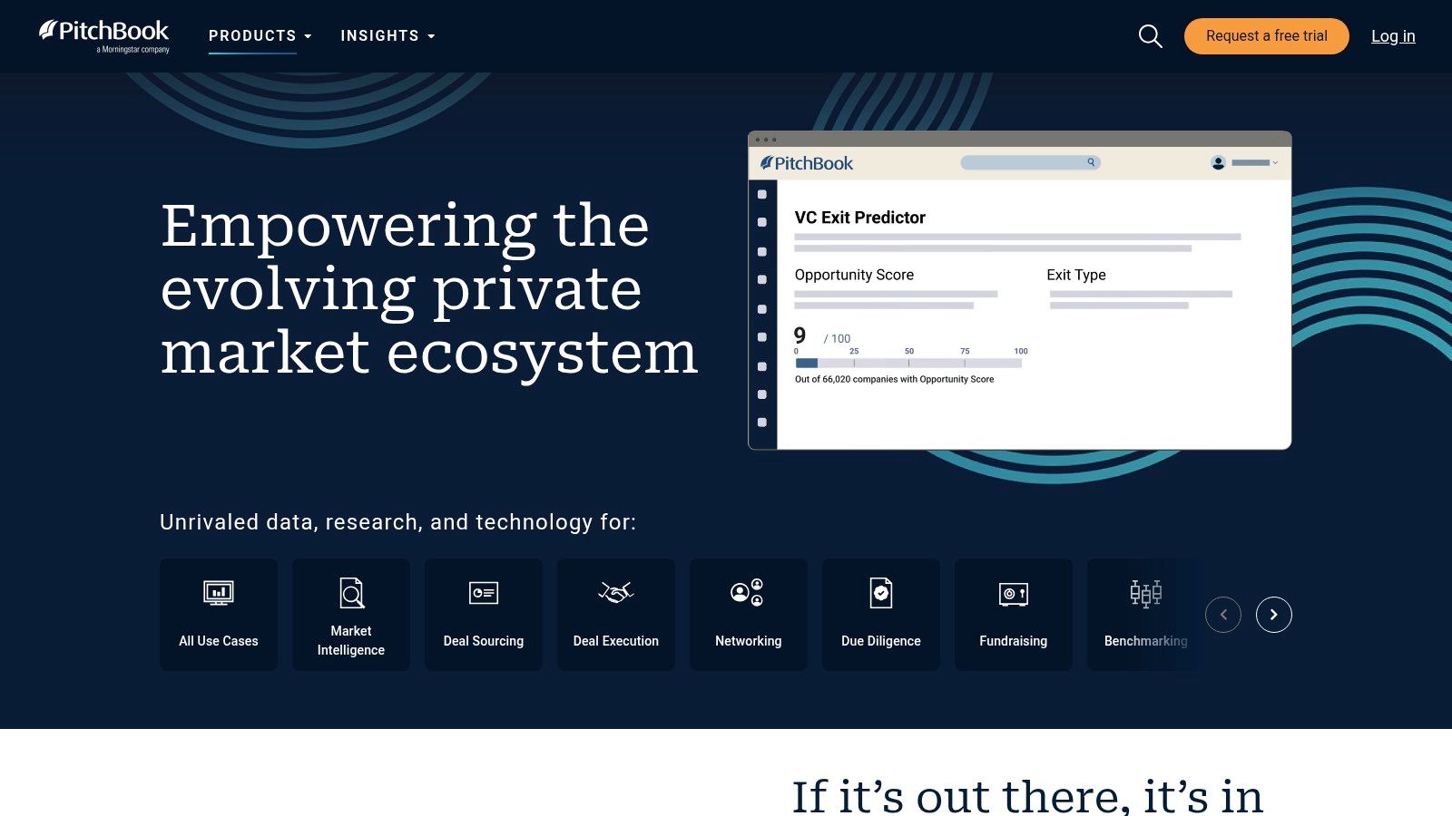 A screenshot of the PitchBook platform displaying detailed financial data and company information.