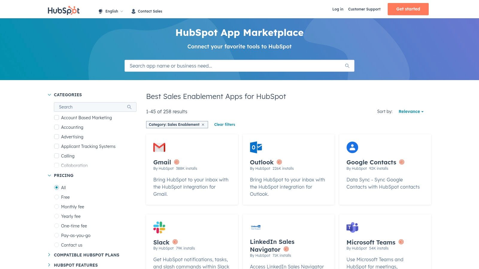 HubSpot App Marketplace
