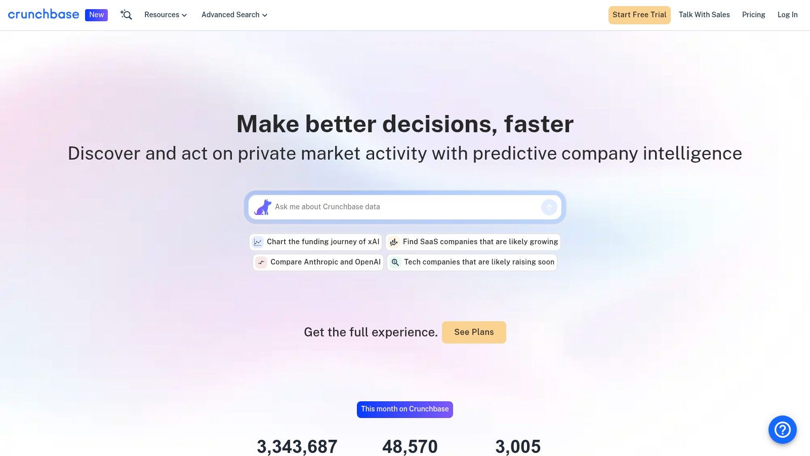 Crunchbase (Pro and Business)