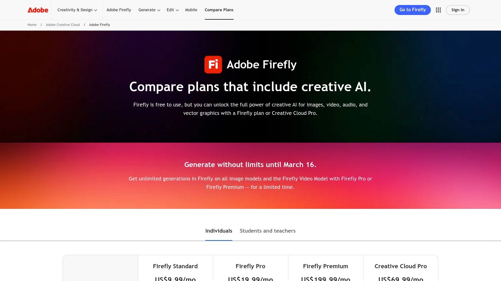 Adobe Firefly + Creative Cloud Pro