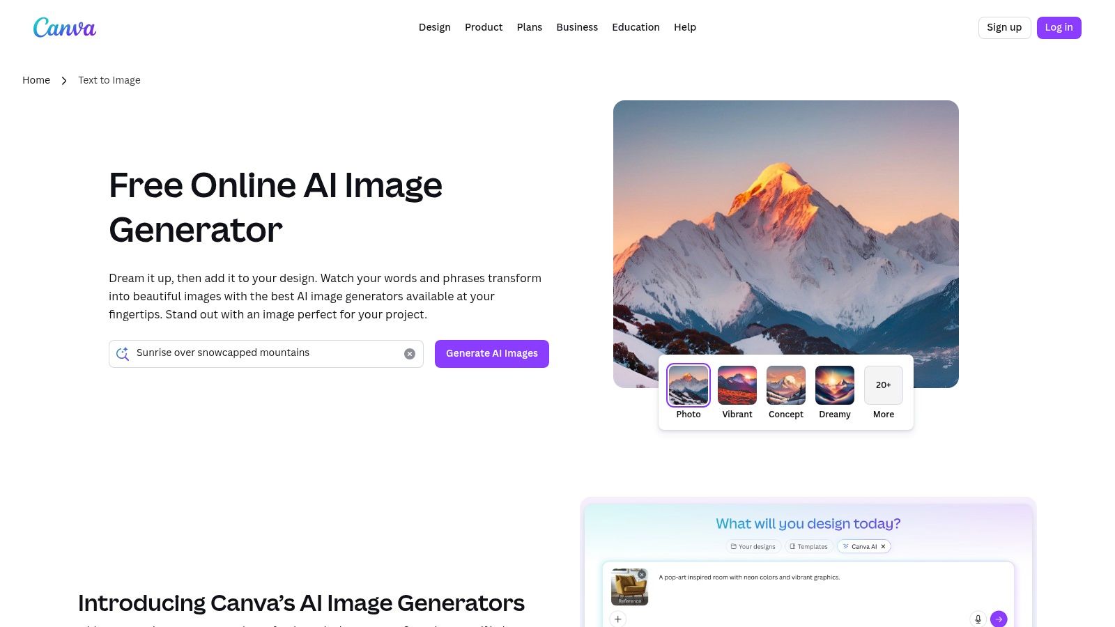 An image generated by Canva AI showing a vibrant, abstract design.