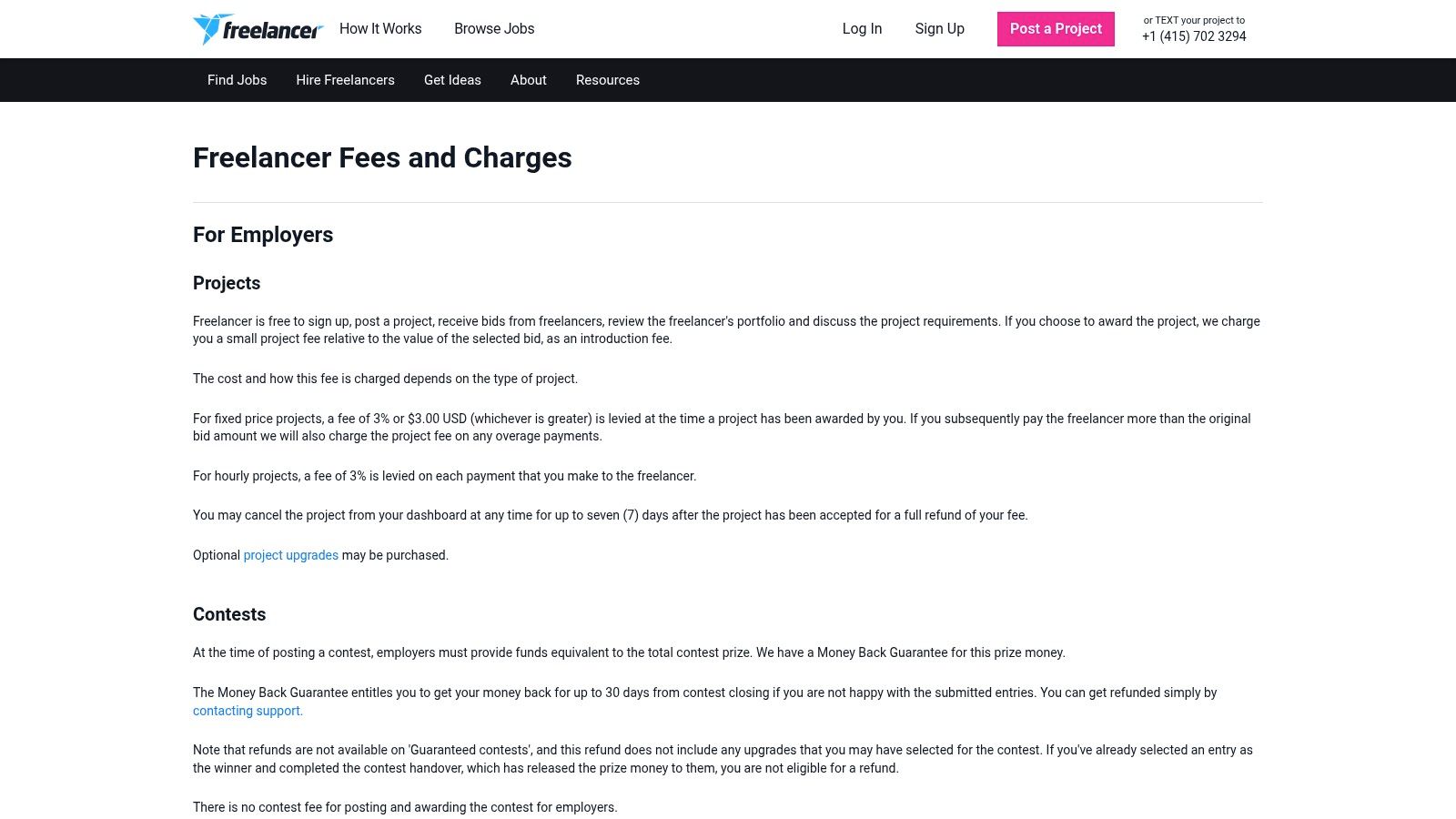 Freelancer.com pricing and fees