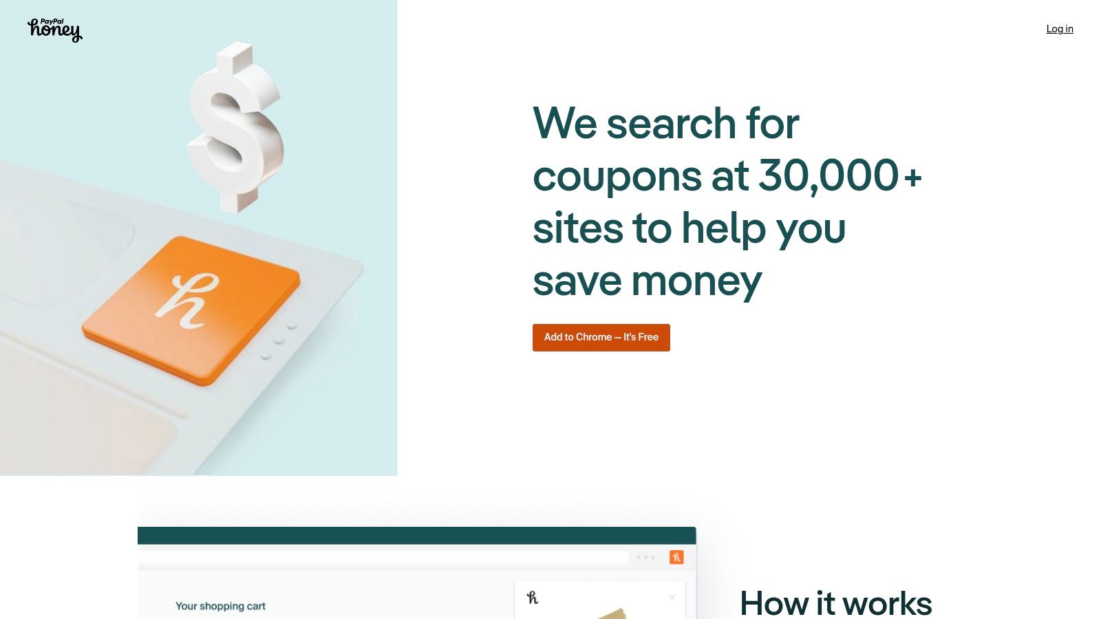 PayPal Honey automatically applying coupon savings at checkout