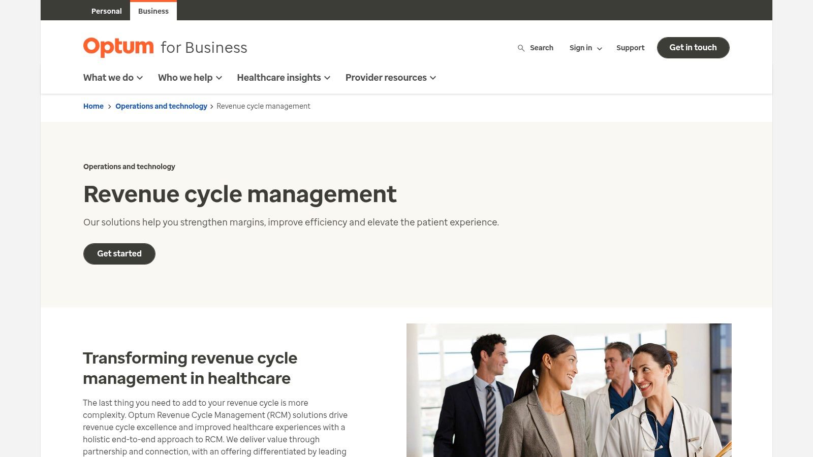 Optum – Revenue Cycle Management solutions