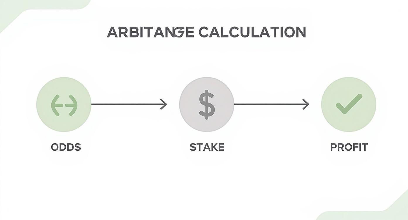 Using a Sport Betting Arbitrage Calculator for Profits 2 Infographic about sport betting arbitrage calculator