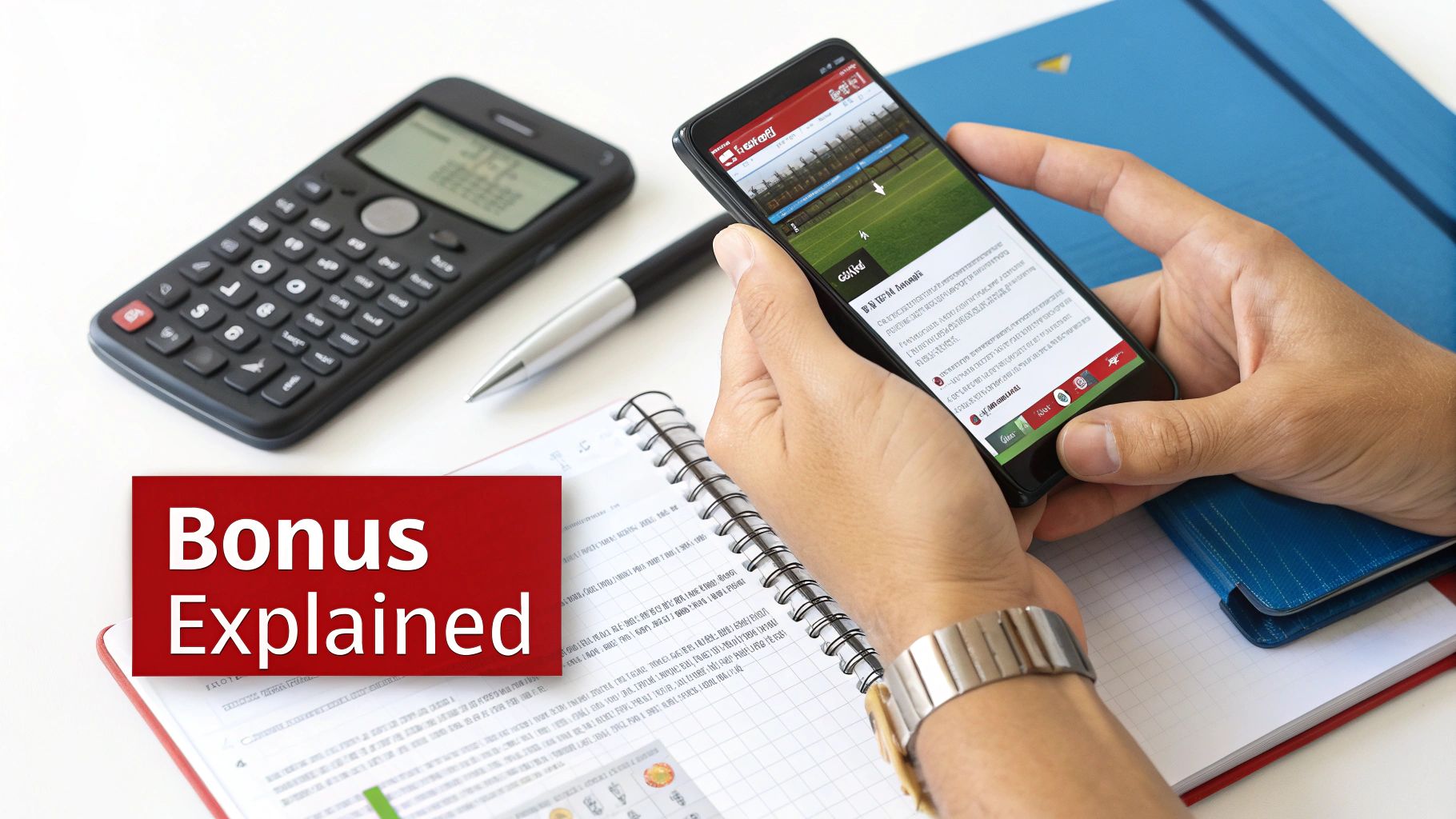 online sports betting in delaware: Your complete guide 4 A graphic showing a large bonus offer with text explaining rollover requirements.