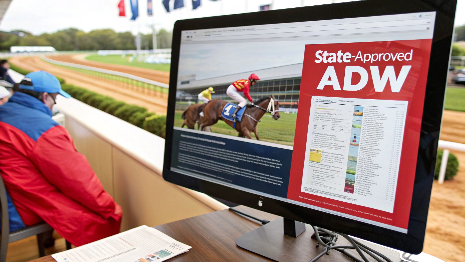 Horse racing betting scene