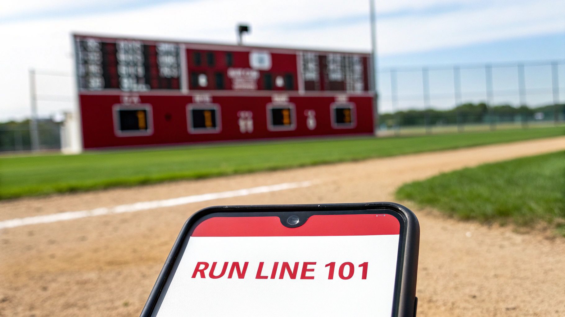 A baseball player hitting a ball during a game, representing the action in baseball betting.