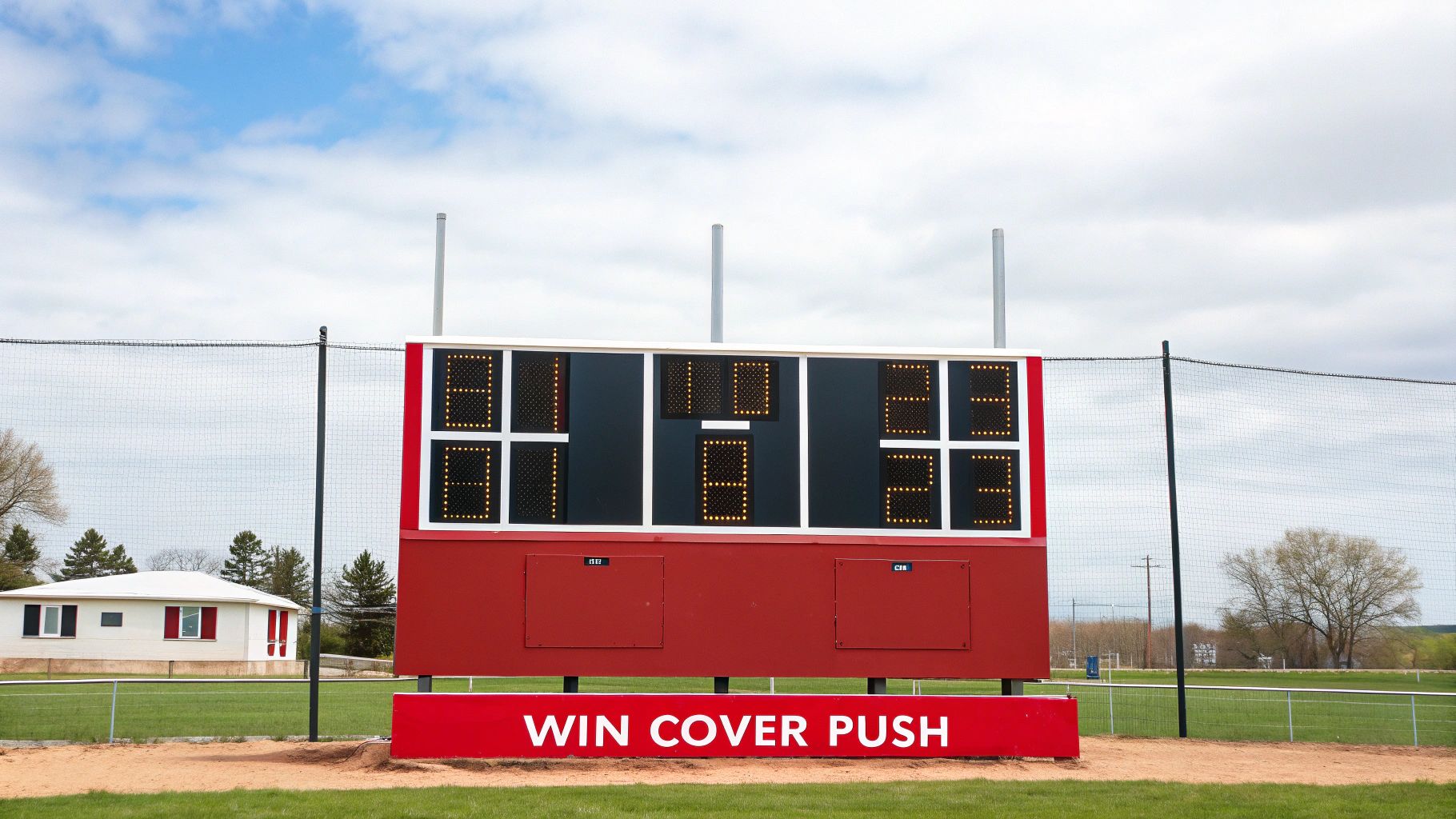 A detailed scoreboard showing team scores, which is crucial for determining ATS bet outcomes.