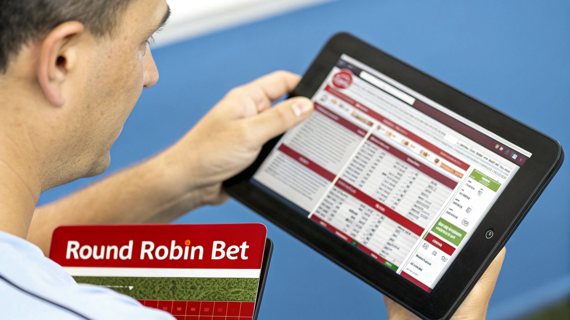 Round Robin Bet Explained: Ultimate Guide to Smarter Sports Bets 1 A sports bettor celebrating a win while looking at a phone screen.