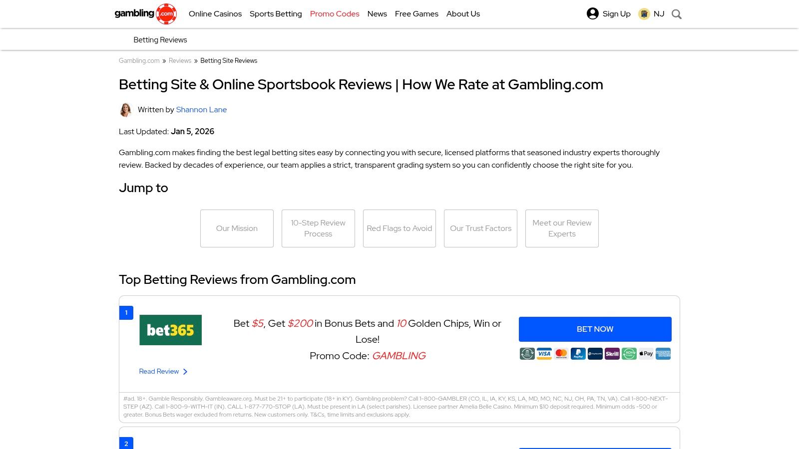 7 Top Online Sports Betting Sites Reviews For USA Players In 2026 5 Gambling.com (US Sportsbook Reviews)