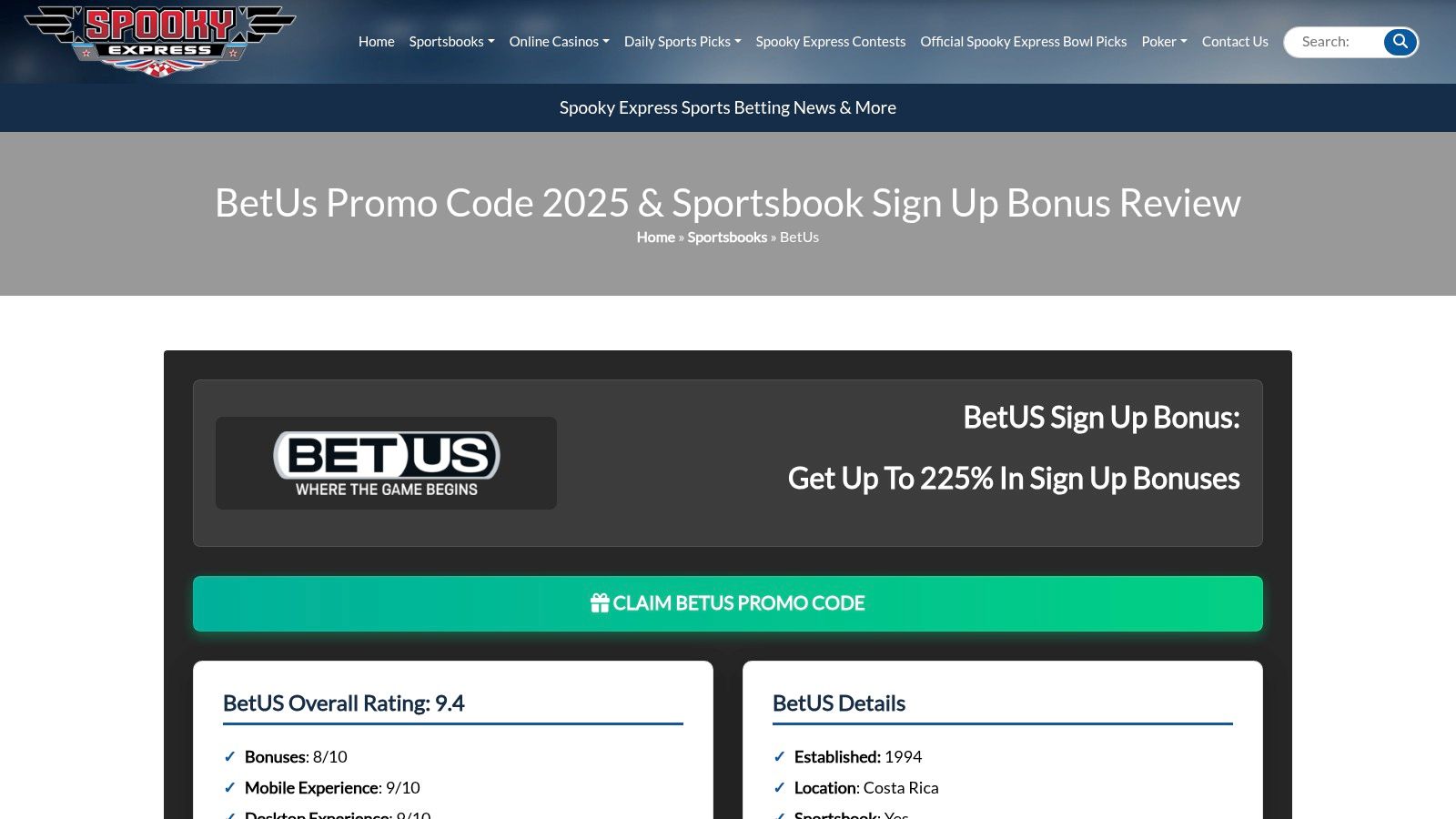 Top 7 BetUS Bonus Codes for Maximum Payouts in 2025 4 SpookyExpress – BetUS Promo Code and Review