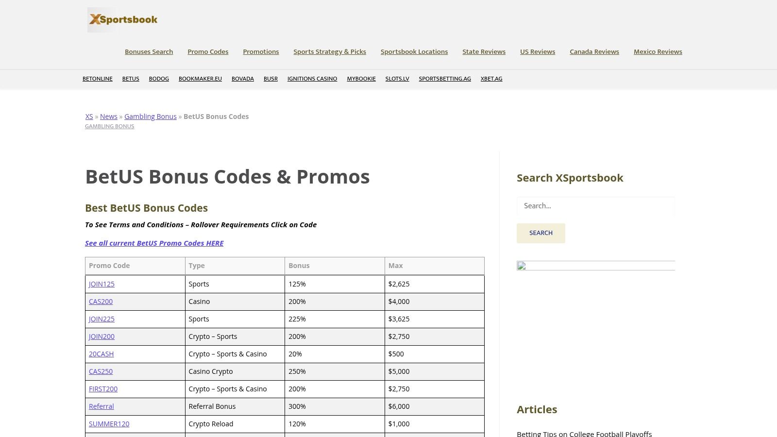 Top 7 BetUS Bonus Codes for Maximum Payouts in 2025 5 XS Sportsbook (XSportsbook) – BetUS Bonus Codes & Promotions