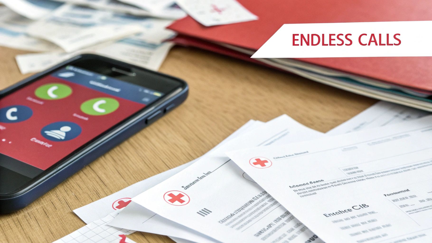 A person looking stressed while holding a stack of bills and looking at their house.