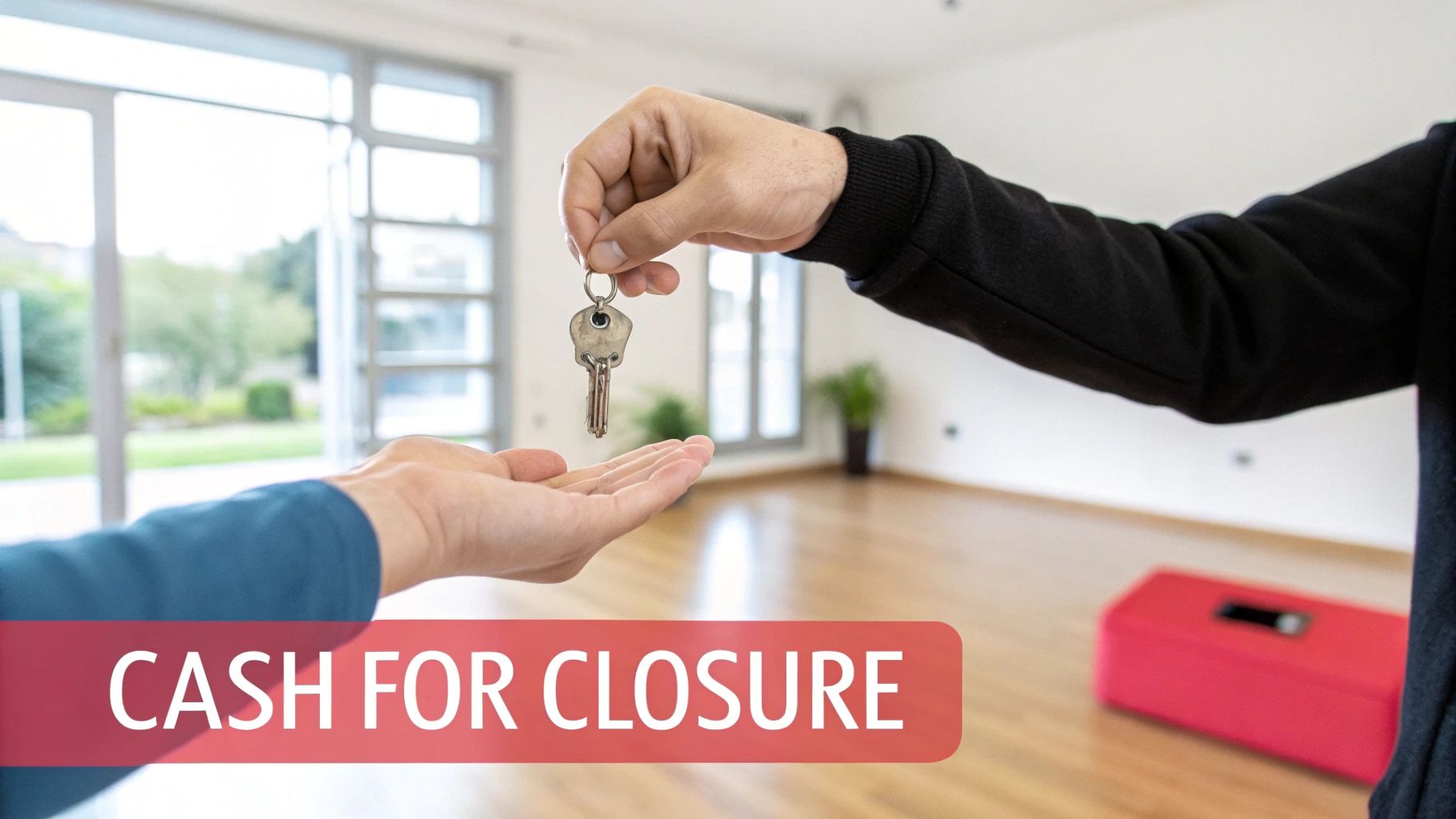 A woman with a thoughtful expression looks out a window, contemplating a decision.