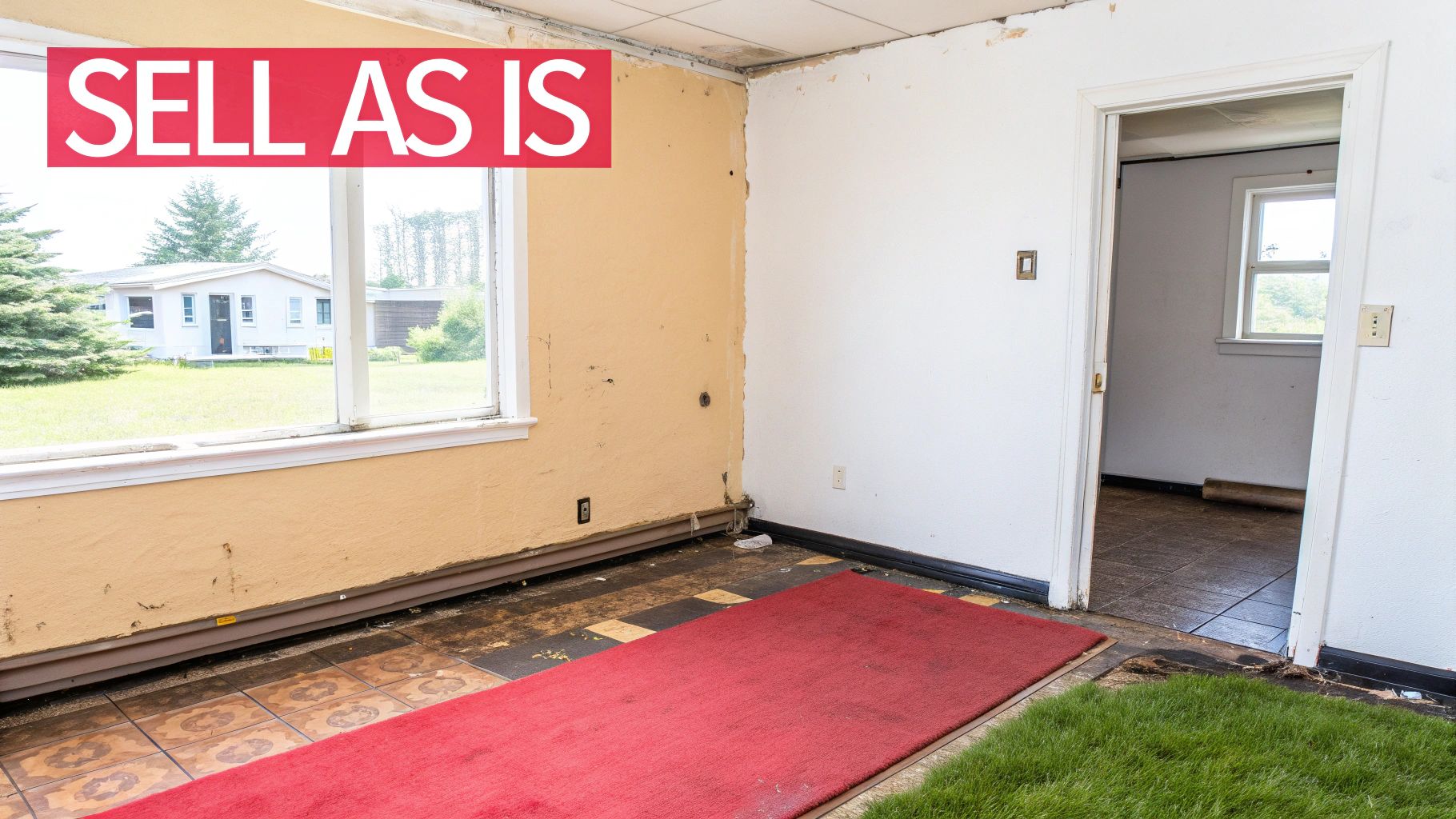 A Cleveland home in need of some repairs, representing an as-is sale.