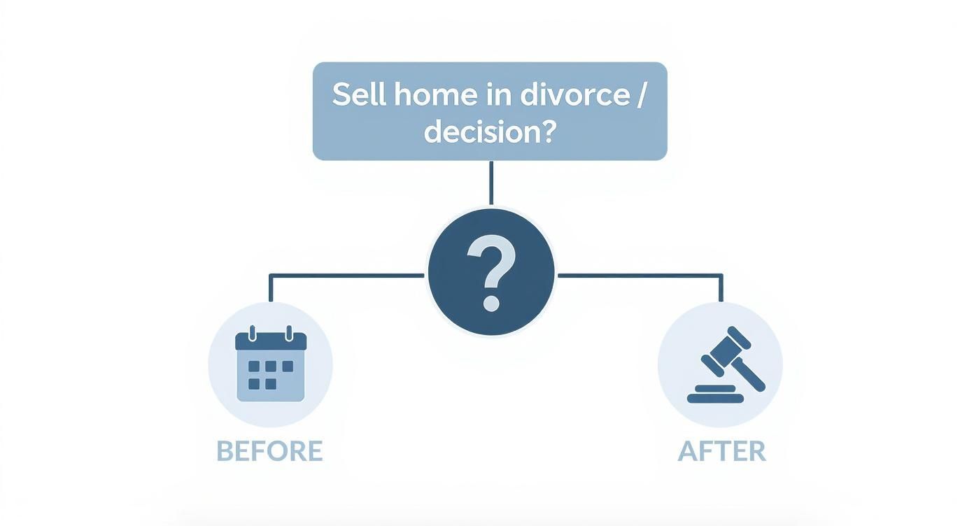 Infographic about Should We Sell Before or After the Divorce is Final in Ohio?