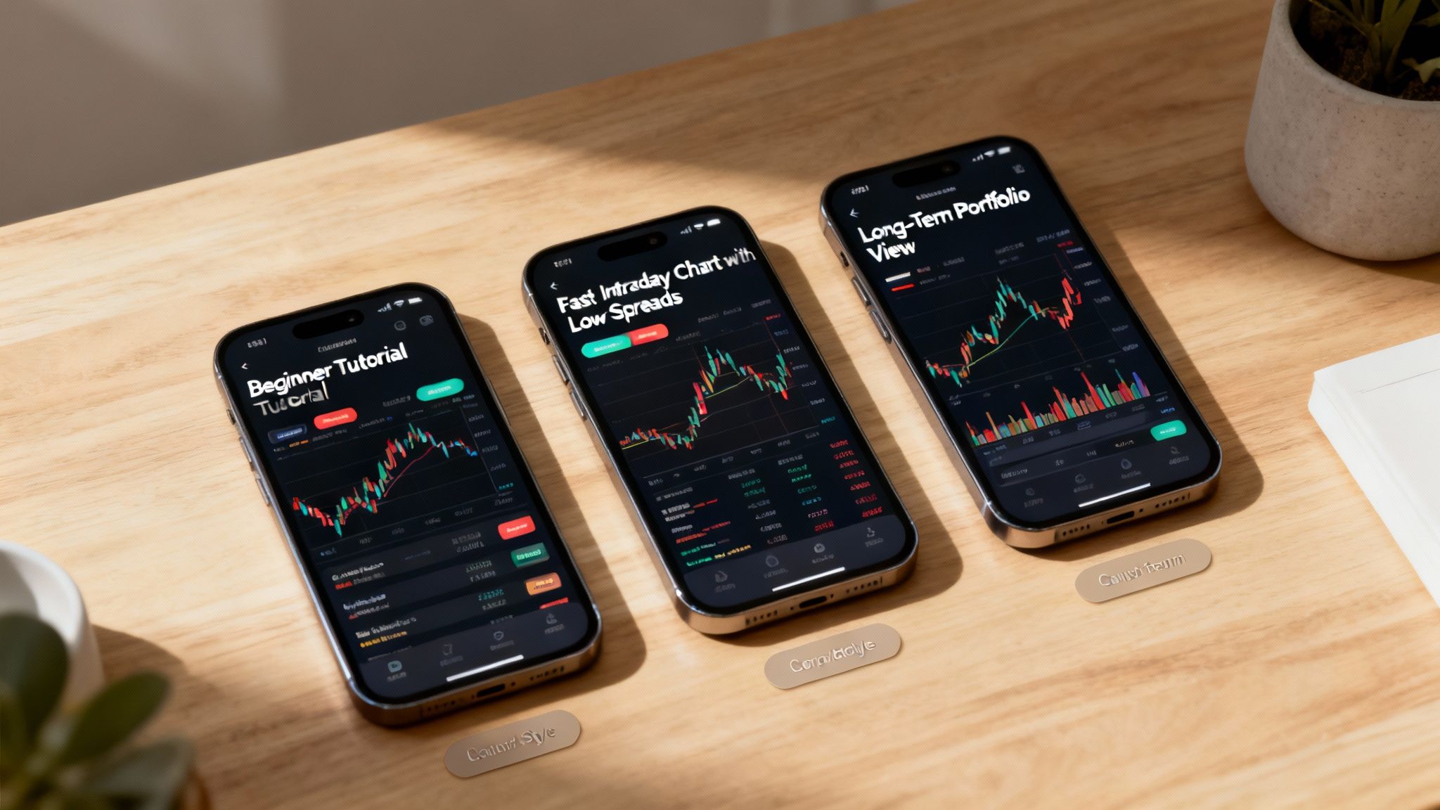 A person analysing financial charts on multiple screens, representing different trading styles.