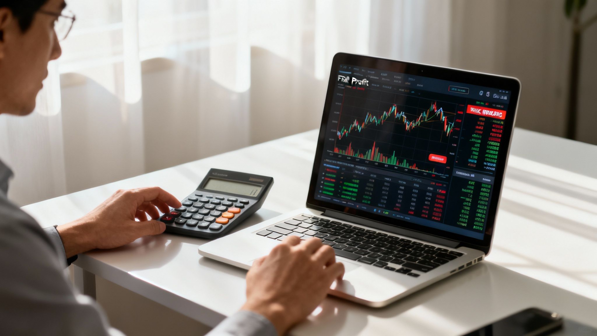 A financial chart with upward trending arrows, symbolizing profit and strategic trading