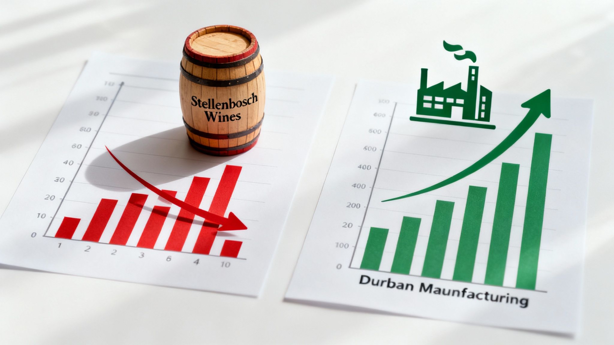 A business owner reviewing financial charts on a laptop, showing market volatility.