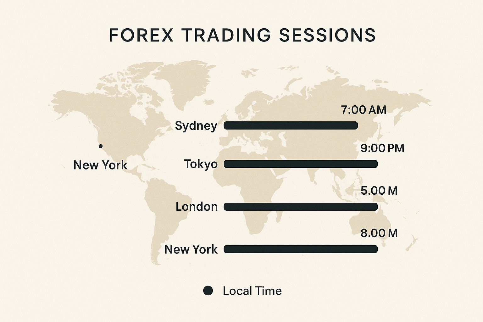 Infographic about forex market times south africa