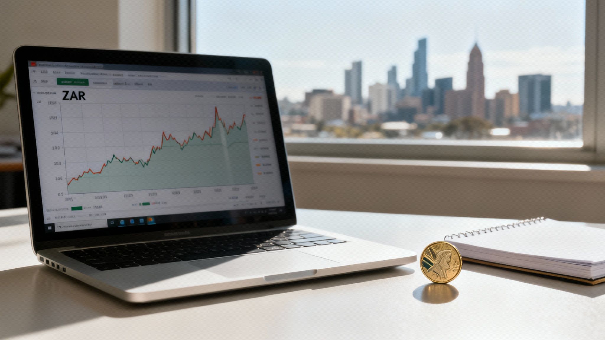 A modern office building in Johannesburg, representing the city's business landscape