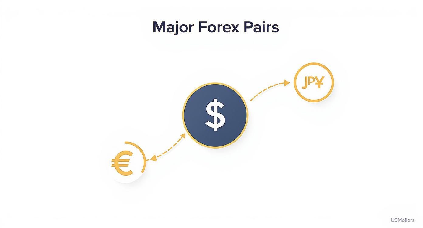 Infographic about major pairs in forex